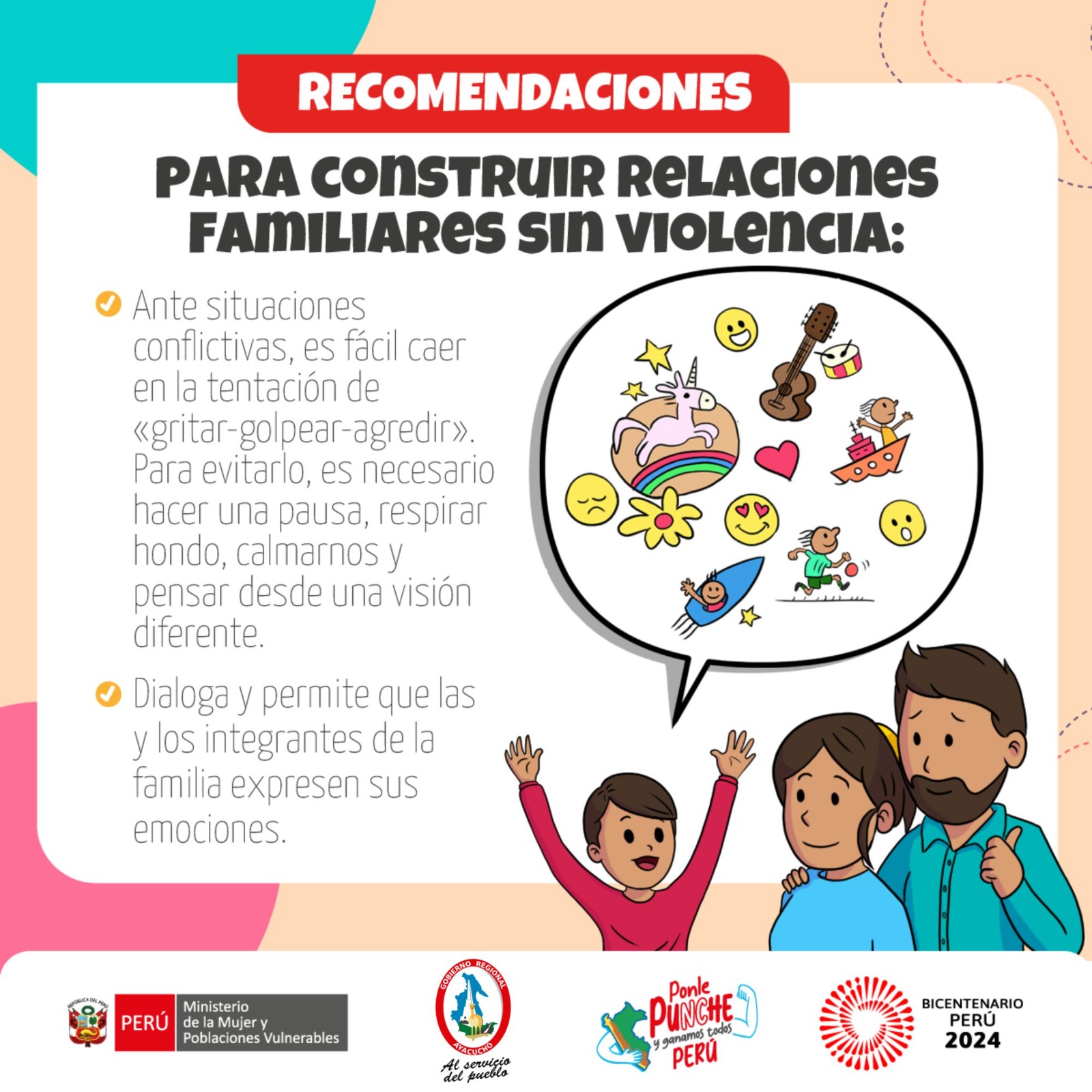 Recomendaciones para prevenir la violencia